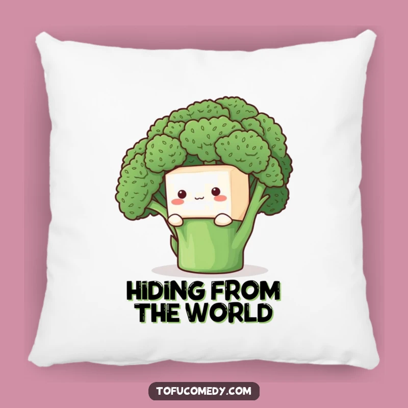 Funny Shy Tofu Pillow: Cozy Hideout, a Snuggly Funny Gift