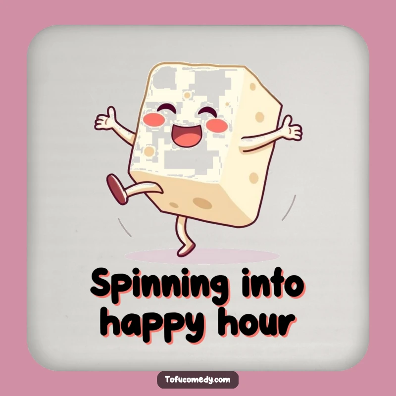 Funny Tofu Cartwheel Coaster: Protect Surfaces with Hilarious Wobbles
