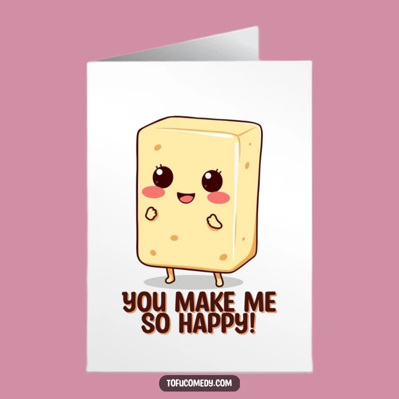 Funny Printable Thank You Card: Tofu Dance Gratitude, Heartwarming Downloadable Gift