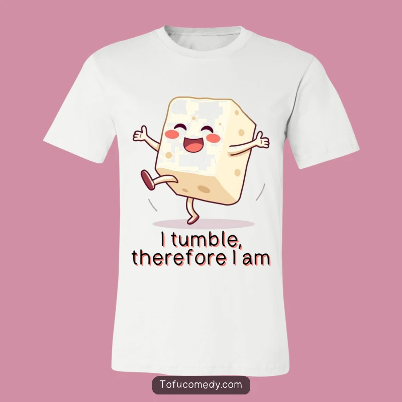 Funny Tofu Cartwheel T-Shirt: Jubilant Block's Hilarious Stumble, Great Gift