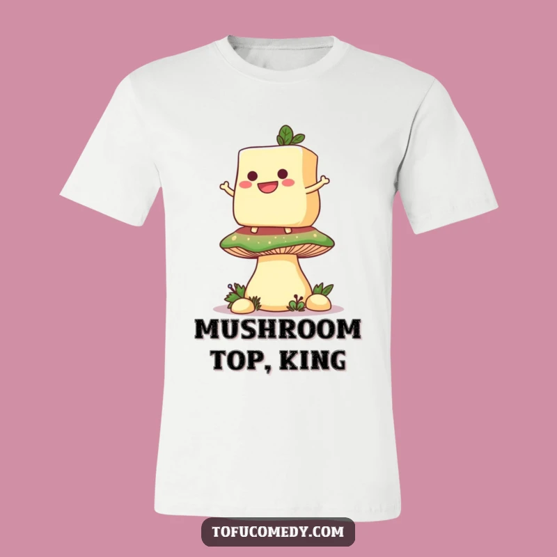 Funny Tofu Mushroom T-Shirt: Grinning Slice's Epic Balance, Great Gift