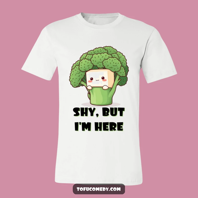 Funny Shy Tofu T-Shirt: Veggie Hide-and-Seek, a Cute Funny Gift