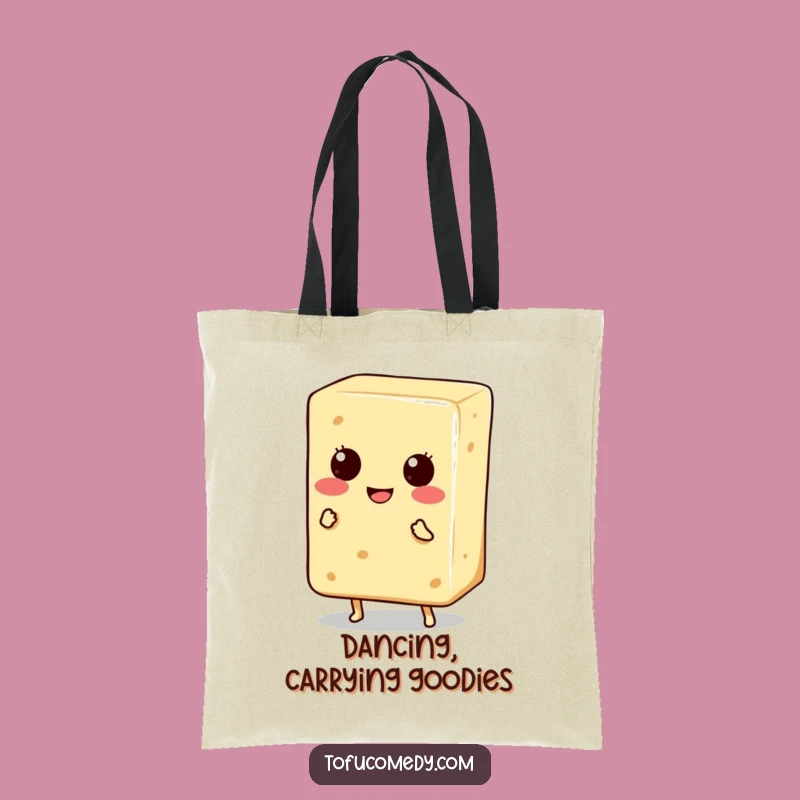 Funny Dancing Tofu Tote Bag: Carry the Fun, a Whimsical Funny Gift