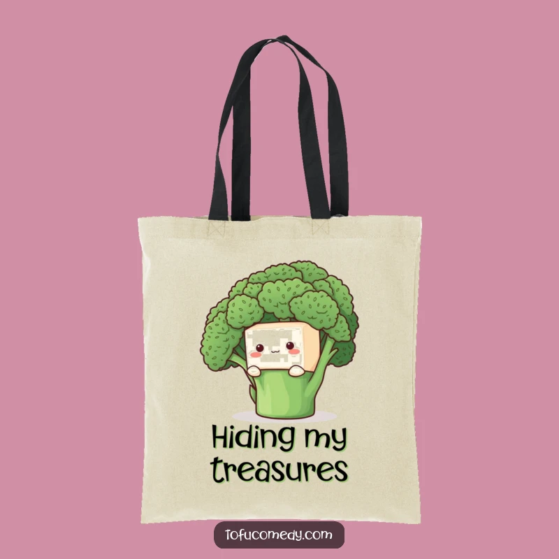 Funny Shy Tofu Tote Bag: Veggie Secrets, a Cute Funny Gift